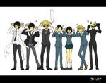  black_hair blonde_hair brown_hair caramelldansen cat_pose celty_sturluson coat dancing durarara!! everyone female glasses group heiwajima_shizuo helmet kida_masaomi kishitani_shinra lab_coat labcoat male orihara_izaya paw_pose ryuugamine_mikado school_uniform short_hair sonohara_anri sturluson_celty 