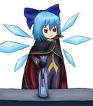  alcohol blue_hair bottle bow cirno code_geass crossover geass gift hair_bow touhou wings 