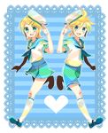  1boy 1girl adapted_costume alternate_costume boy boy_and_girl female girl kagamine_len kagamine_rin male school_uniform serafuku vocaloid 