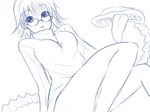  glasses highres hunter_x_hunter monochrome shizuku_(hunter_x_hunter) 