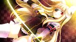  animal_ears blonde_hair breasts bunny_ears chiester00 daikan'yama_ebisu eyepatch gloves highres long_hair medium_breasts red_eyes solo thighhighs umineko_no_naku_koro_ni white_legwear 