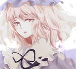  bad_id bad_pixiv_id face hat lowres pale_color pink_hair saigyouji_yuyuko short_hair solo sui_(camellia) touhou 