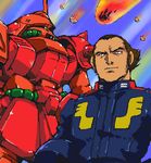  brown_hair gundam kacricon_cacooler lowres marasai mecha pilot_suit sky yuya zeta_gundam 