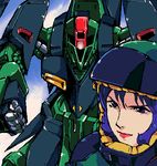  gaplant gundam lowres mecha purple_hair rosamia_badam sky yuya zeta_gundam 