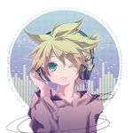  boy headphones hekicha kagamine_len male male_focus solo vocaloid 