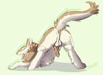  anus balls barbs blush butt erection feral horn knot maim male monster open_mouth penis presenting presenting_hindquarters raised_tail sergal solo tail teats tongue tongue_out 