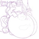  applejack_(mlp) big_breasts breast_expansion breasts dometriusking equine female feral filling friendship_is_magic hasbro hat horse hose huge_breasts lactating mammal milk monochrome my_little_pony nipples overload pain pony purple_and_white sketch solo tears unknown_artist 