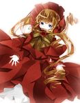  blonde_hair blue_eyes curly_hair dress flower hat highres long_hair rozen_maiden shinku solo tsukioka_tsukiho 