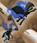  advent_children alicorn alipes cloud_strife equine female final_fantasy friendship_is_magic hasbro my_little_pony nightmare_moon_(mlp) pegacorn princess_luna_(mlp) sephiroth sword video_games weapon 