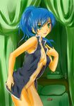  blue_hair blush breasts cleavage maria_traydor open_clothes open_shirt shirt solo star_ocean star_ocean_till_the_end_of_time 