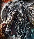  absurdres armor bccp gauntlets highres male_focus original skull solo wings 