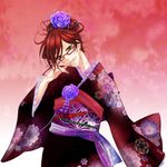  bad_id bad_pixiv_id crossdressing glasses green_eyes grell_sutcliff hakuou_(levi77) japanese_clothes kimono kuroshitsuji male_focus otoko_no_ko red_hair smile solo 