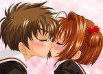  blush card_captor_sakura child couple eyes_closed kinomoto_sakura kiss li_syaoran li_xiaolang male 