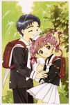  backpack bag card_captor_sakura child clamp couple mihara_chiharu official_art randoseru yamazaki_takashi 