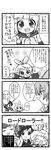  3girls 4koma comic gogatsu greyscale kagamine_rin kaito megurine_luka meiko monochrome multiple_girls translated vocaloid 