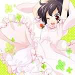  animal_ears bad_id bad_pixiv_id black_hair bloomers inaba_tewi machiko_(beard) red_eyes short_hair solo tail touhou underwear 