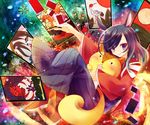  animal_ears artist_request black_hair colorful deer_ears japanese_clothes shinohara_natsuki summer_wars 