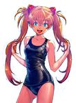  :d alternate_hairstyle bare_shoulders blue_eyes boyaking collarbone hair_ornament long_hair md5_mismatch neon_genesis_evangelion one-piece_swimsuit open_mouth orange_hair school_swimsuit shiny shiny_clothes smile solo souryuu_asuka_langley swimsuit twintails wet wet_clothes 