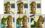  cute feline female invalid_tag jaguar janks jesie jesie_(character) male mammal not_watersports peeing reptile scalie silly urine 