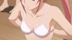  animated animated_gif benitsubasa bra breasts bust gif lingerie lowres measuring_tape nipples pink_hair sekirei tape_measure topless underwear undressing upper_body 
