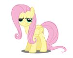  blue_eyes cutie_mark equine female feral fluttershy_(mlp) friendship_is_magic fur gamemaster257 hair hasbro mammal my_little_pony pegasus pink_hair plain_background solo transparent_background unimpressed wings yellow_fur 