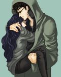  aburame_shino artist_request black_hair blue_hair byakugan carry couple crying duo eyes_closed glasses hoodie hyuuga_hinata long_hair naruto short_hair source_request spiky_hair wavy_hair 