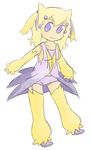  blonde_hair blue blue_eyes chibicyndaquil galvantula gijinka personification pokemon pokemon_black_and_white yellow 