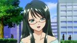  character_request cute glasses green_eyes green_hair mizugi_kanojo smile 