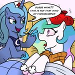  bed comic equine friendship_is_magic hasbro madmax my_little_pony nurse princess_celestia_(mlp) princess_luna_(mlp) scarf slippers thermometer 