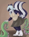  female green_eyes hair immenent_rape imminent_rape mammal pmoss skunk solo taki tentacles white_hair 