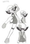  character_sheet crystal_(pokemon) game_freak lowres monochrome official_art pokemon pokemon_(game) pokemon_heartgold_and_soulsilver pokemon_hgss pokemon_special production_art simple_background yamamoto_satoshi 