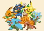  chunsoft eevee official_art phanpy pikachu pok&eacute;mon_fushigi_no_dungeon_sora_no_tankentai pokemon pokemon_(game) pokemon_mystery_dungeon pokemon_mystery_dungeon_explorers_of_sky riolu shinx vulpix 