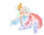  cosplay goldeen green_eyes kasumi_(pokemon) orange_hair pokemon ponytail 