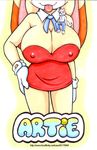  artie big_breasts breasts cream_the_rabbit female huge_breasts hyper hyper_breasts male nipples sega size_difference sonic_(series) vkyrie 