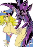  1girl all_fours anus blonde_hair censored choker dark_magician dark_magician_girl doggystyle duel_monster hat hige_ani monster_(yugioh) penis pussy_juice saliva sex sweat vaginal yu-gi-oh! yuu-gi-ou_duel_monsters 