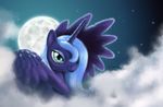  alicorn br0ny cloud equine female feral friendship_is_magic hair hasbro hi_res horn horse mammal moon my_little_pony pegacorn pony princess_luna_(mlp) solo stars winged_unicorn wings 