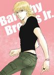  bad_id bad_pixiv_id barnaby_brooks_jr blonde_hair boxers glasses green_eyes jewelry male_focus male_underwear necklace ring shirt solo t-shirt tiger_&amp;_bunny underwear ussu 