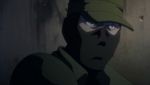  animated animated_gif black_lagoon blood facepalm garcia_lovelace gif gore guro kick kicking lowres roberta roberta_(black_lagoon) soldier subtitled weapon 