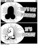  balls black_and_white comic dialog diglett humor implying innuendo monochrome nintendo penis pok&#233;mon pok&eacute;mon scott_ramsoomair solo super_effective_(comic) text the_truth vg_cats video_games 