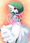  &#32701;&#38642; &hearts; ?? abstract_background blush female gardevoir humanoid looking_at_viewer nintendo pok&#233;mon pok&eacute;mon pose red_eyes solo standing video_games 