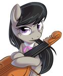  black_hair bow_tie briskby cello equine female feral friendship_is_magic hair hasbro horse long_hair looking_at_viewer mammal music musical_instrument my_little_pony octavia_(mlp) plain_background pony solo transparent_background 