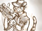  hat joel_the_lemur lemur male mammal pinwei primate ranged_weapon sniper sniper_(team_fortress_2) solo tail team_fortress_2 weapon 