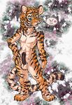  balls bengal_tiger black_penis blue_eyes dk_luis dktorzi erection feline hindpaw hyseed male mammal nahald nude paws penis solo stripes tail tiger young 
