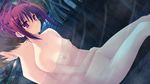  breasts game_cg kikurage kimi_wo_aogi_otome_wa_hime_ni nipples nude onsen purple_eyes red_hair washio_rin 