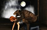  all_fours anthro canine doggy_position doggystyle duo female from_behind human human_on_anthro interspecies male mammal penetration sex straight unknown_artist were werewolf wolf 