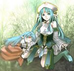  amamizu_(chetore) blue_eyes blue_hair closed_eyes elf error mother_and_daughter multiple_girls pastel_kalar pointy_ears rance_(series) rance_quest reset_kalar 