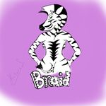  big_breasts braid_zebra(character) breasts equine female kotaro_seta looking_at_viewer looking_back smile solo zebra 