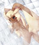  bodel breasts female looking_at_viewer looking_back looking_over_shoulder lopunny nintendo nipples nude pok&#233;mon pok&eacute;mon pussy shower side_boob solo video_games wet 