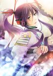  fan hima_(ab_gata) kamui_gakupo long_hair male_focus nail_polish ponytail purple_hair purple_nails solo vocaloid 