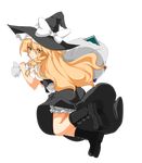  absurdres bad_id bad_pixiv_id bag blonde_hair blush book boots braid full_body hair_ribbon hat hat_ribbon highres kamo_(yokaze) kirisame_marisa long_hair looking_back ribbon solo sweatdrop touhou transparent_background witch_hat yellow_eyes 